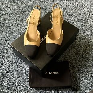 Chanel slingbacks 8.5
